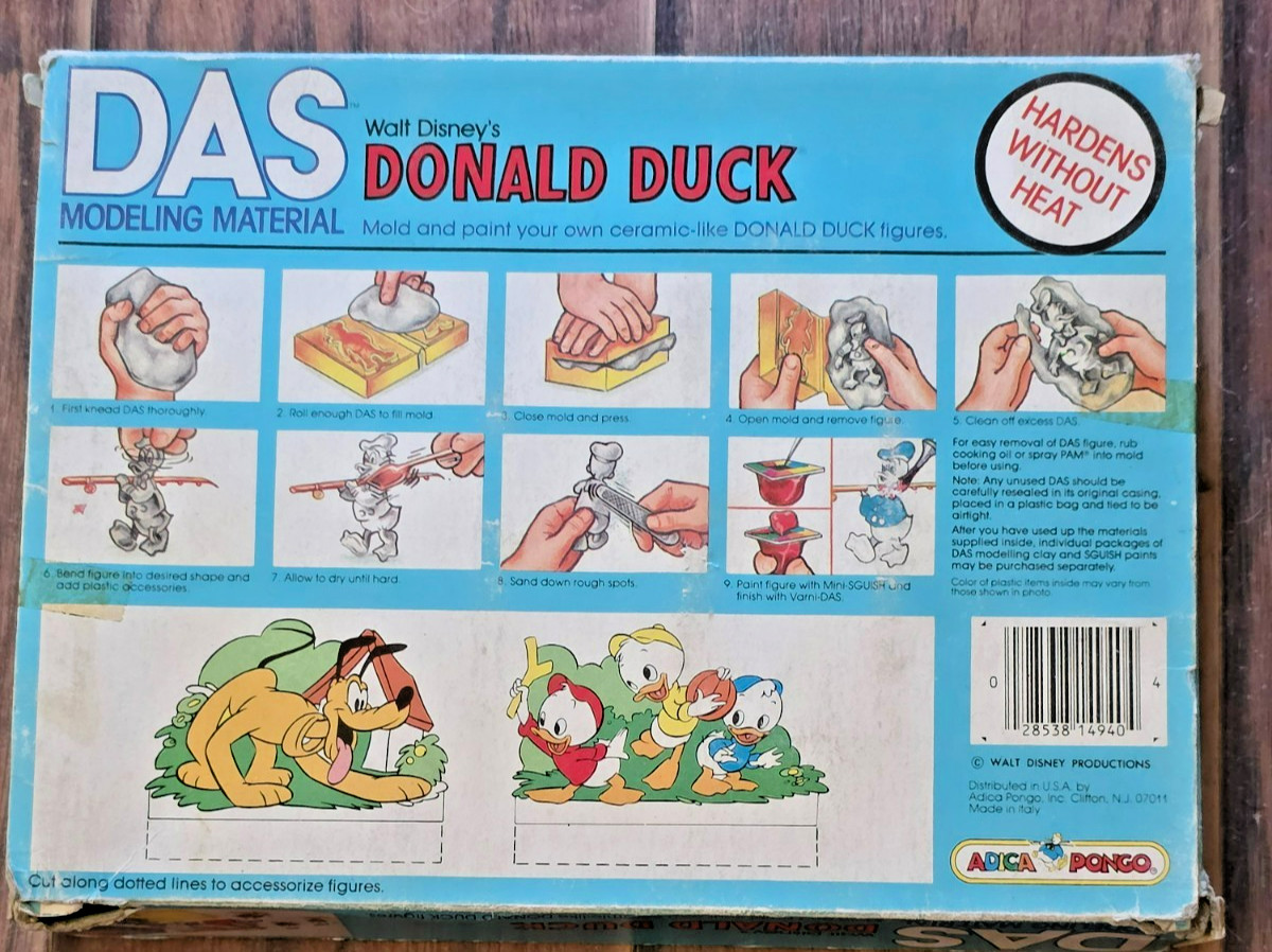 Rare Vintage DAS Modeling Material Walt Disney\'s Donald Duck New NIB.   DD#267