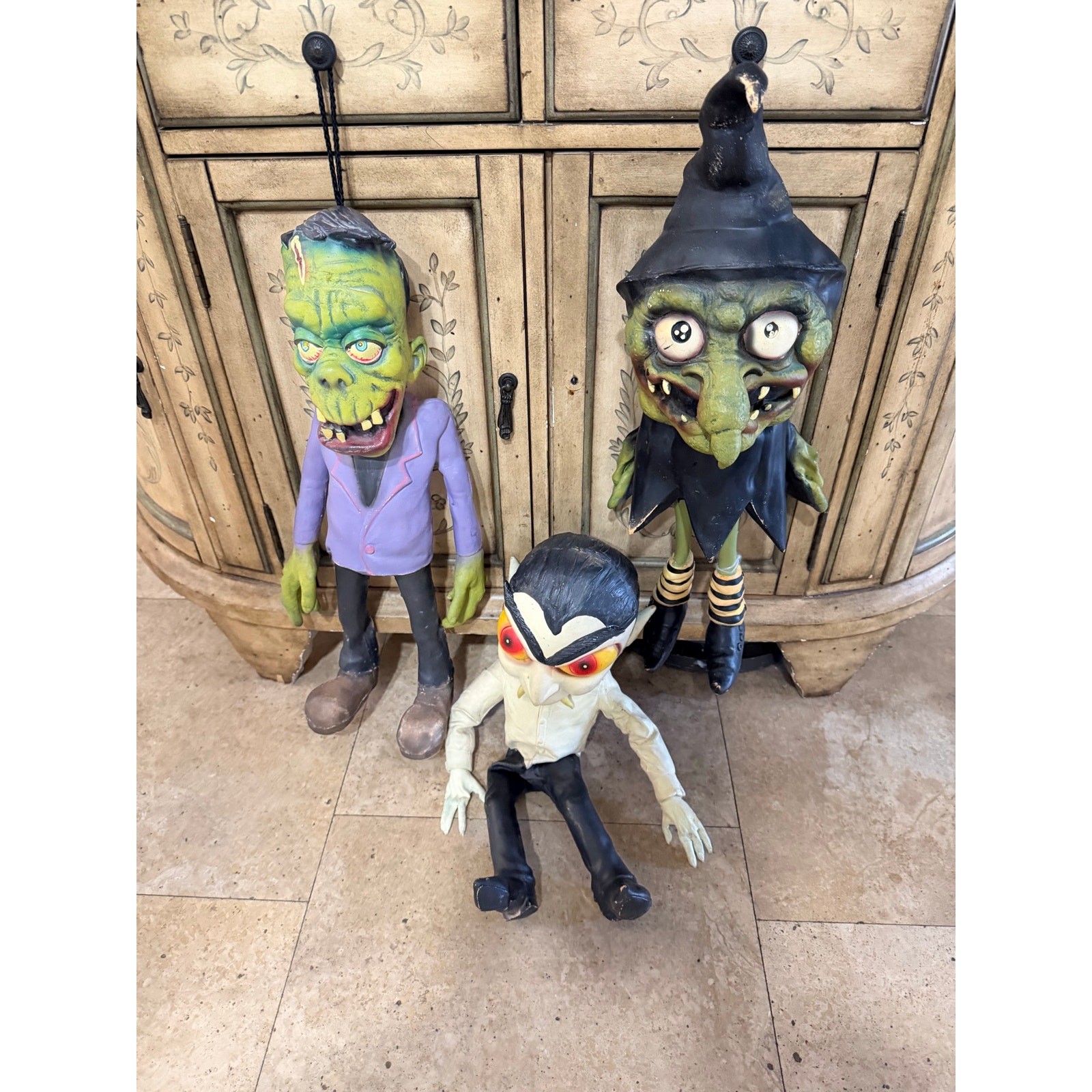 Vintage Paper Magic Group Halloween Hanging Latex Props Lot Trio 2001