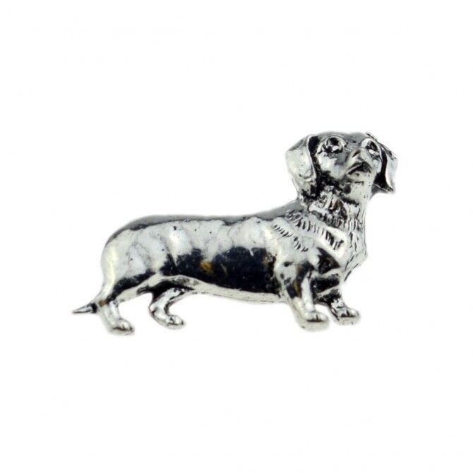 Sausage Dog Pewter Lapel Pin Badge/Brooch Cute Dachshund BNWT/NEW Gift