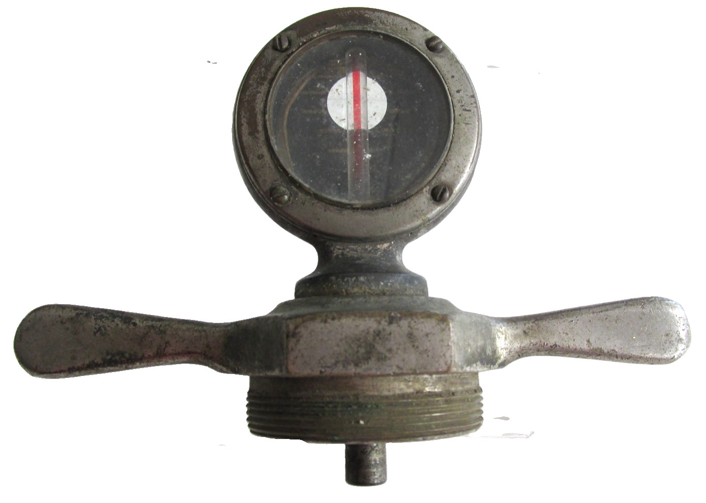 Antique BOYCE MOTOR METER Dog Bone Style AUTOMOBILE Radiator Cap, Plated Brass