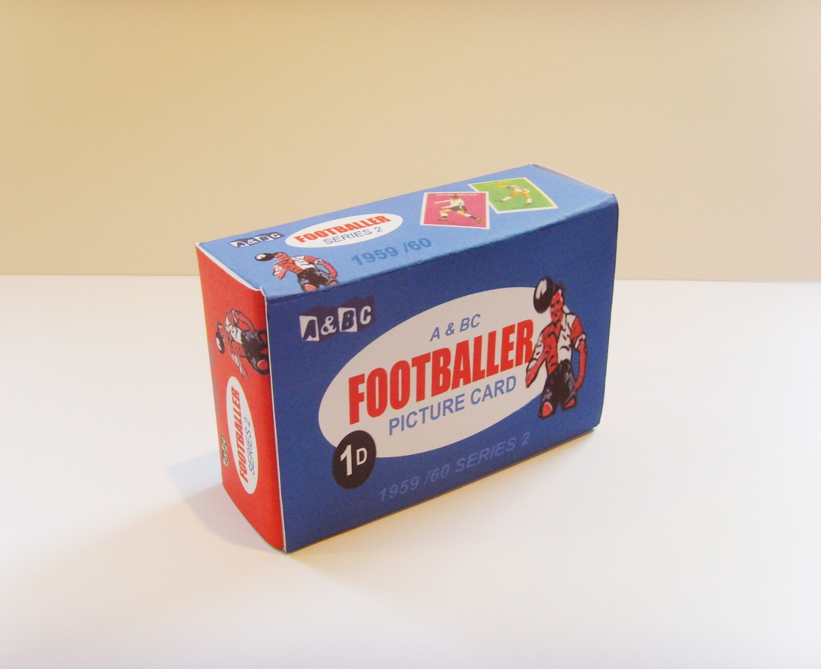 A&BC  Footballers 1959-60 series 2  - Custom picture/ gum cards display box.