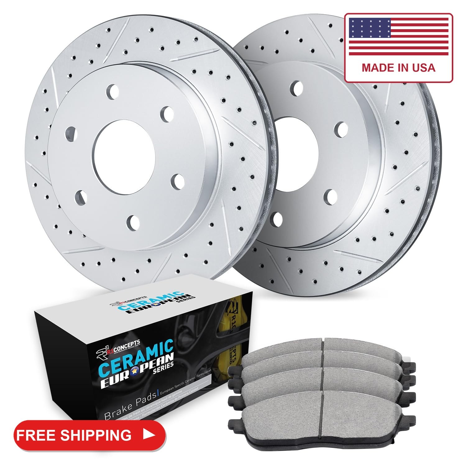 R1 Concepts Front Brake Kit Fits 2008-2011 Nissan Pathfinder