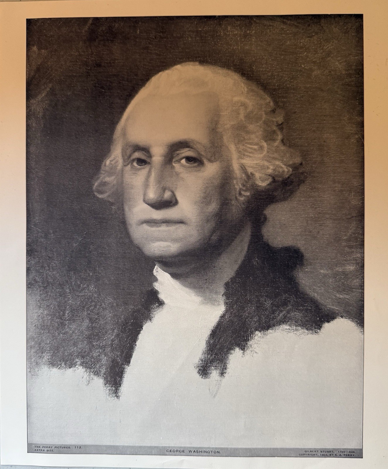 1903 Antique Perry Pictures George Washington Educational Art Print 1903 Antique Perry Pictures George Washington Educational Art Print