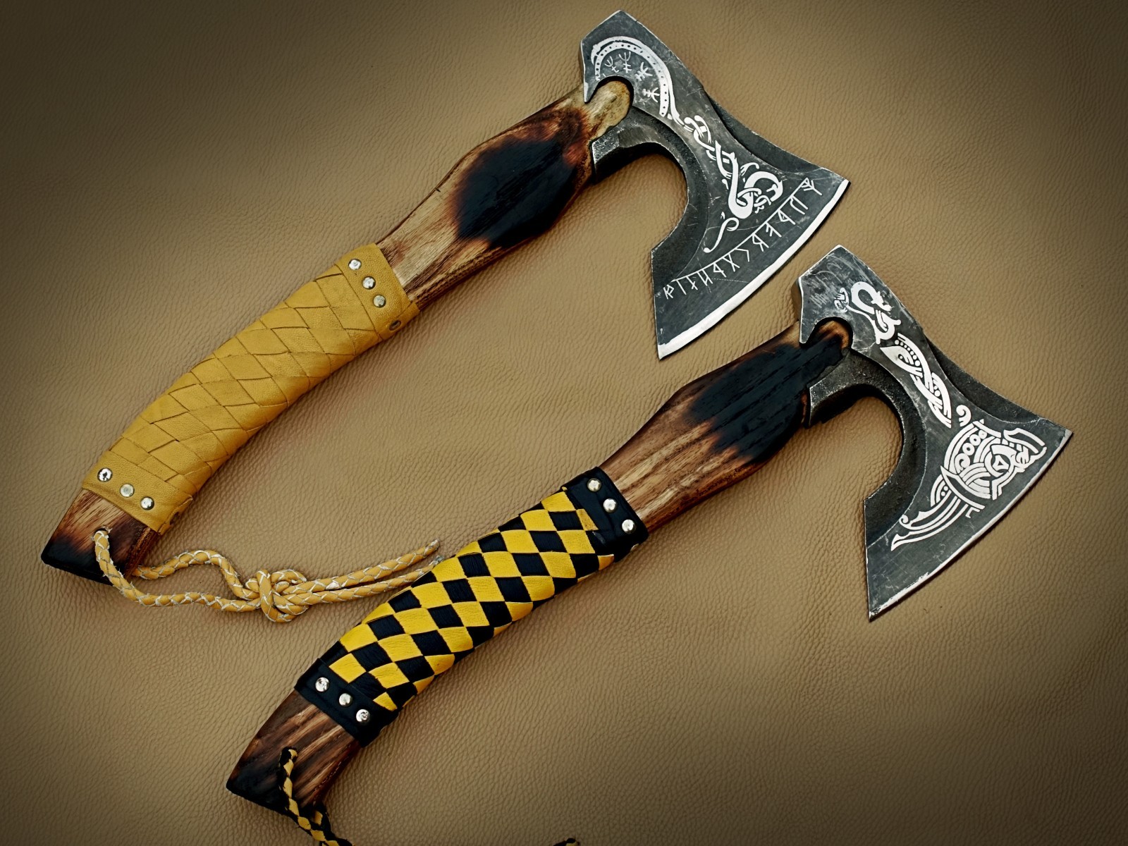Vikings axe Ragnar  Viking Axe Battle Ready Hand Forged Carbon Steel Nor 2 pcs