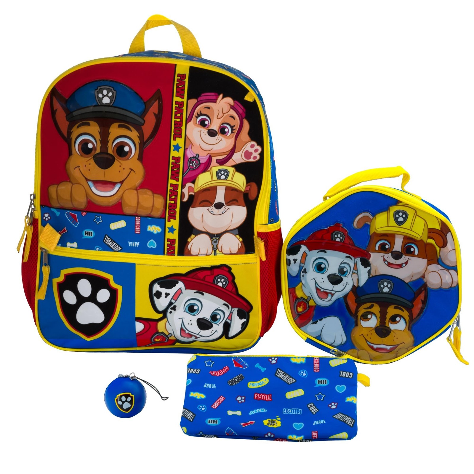 AI ACCESSORY INNOVATIONS Paw Patrol Peeking Pups 4 Piece Backpack Set for Boy...