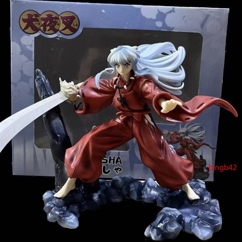 HM Inuyasha Fight Model Inuyasha Anime Figure PVC Statue GK Model Toy Boxed Gift