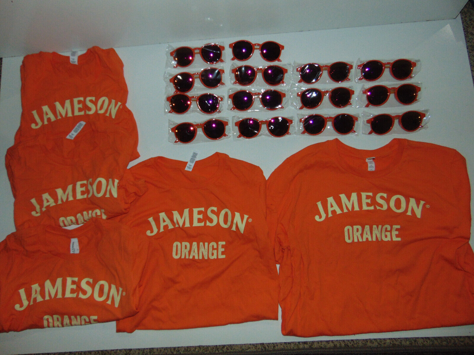 Jameson Irish Whiskey Orange Sunglasses 19 PIECE Wholesale LOT Brand NEW
