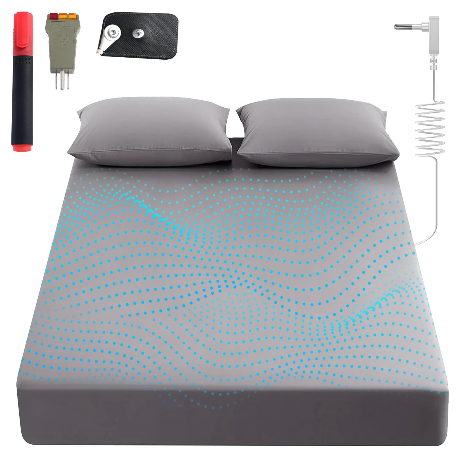 Sayorg Grounding Sheets King 90 Organic Cotton 10 Pure Silver Fibergrounded Bed Sayorg Grounding Sheets King 90 Organic Cotton 10 Pure Silver Fibergrounded Bed