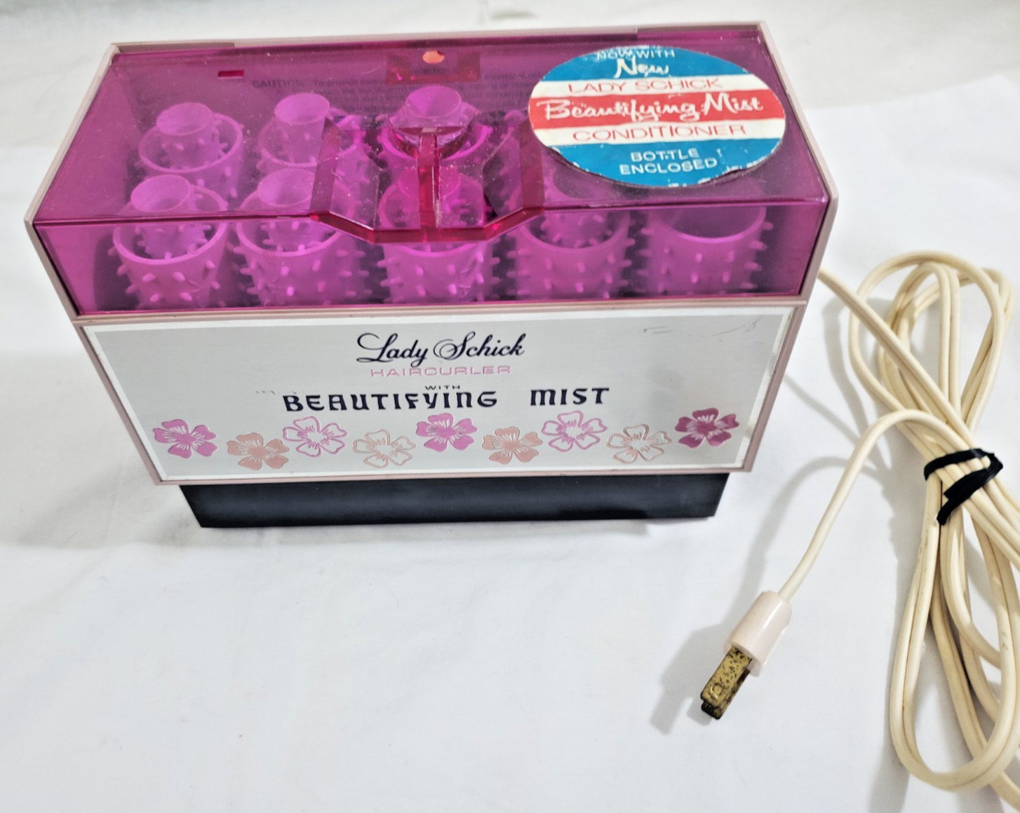 VTG LADY SCHICK HAIRCURLER W BEAUTIFYING MIST NON TESTED NO CLIPS STEAM ACTIVATE