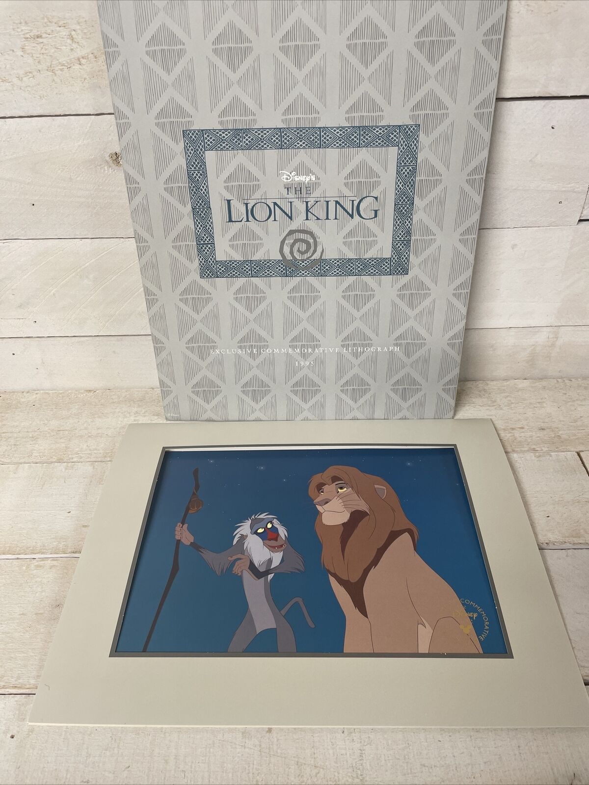 Walt Disney’s Lion King Litho Store Exclusive Lithograph & Matt 11x14 Simba 1995