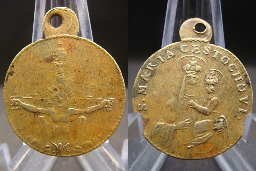 Rare Vintage Our Lady of Czestochowa Black Madonna Holy Trinity Bronze  Medal