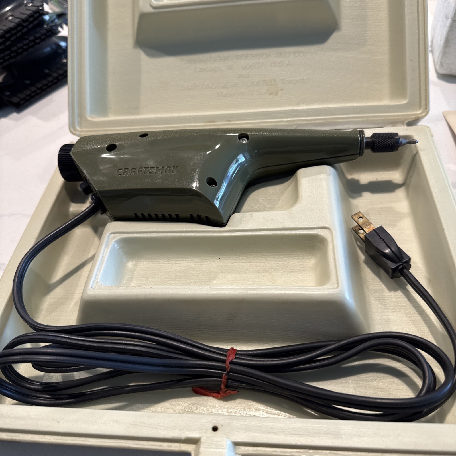 Vintage Sears Roebuck Craftsman Electric Engraver Model 758.42970 Tested/Works