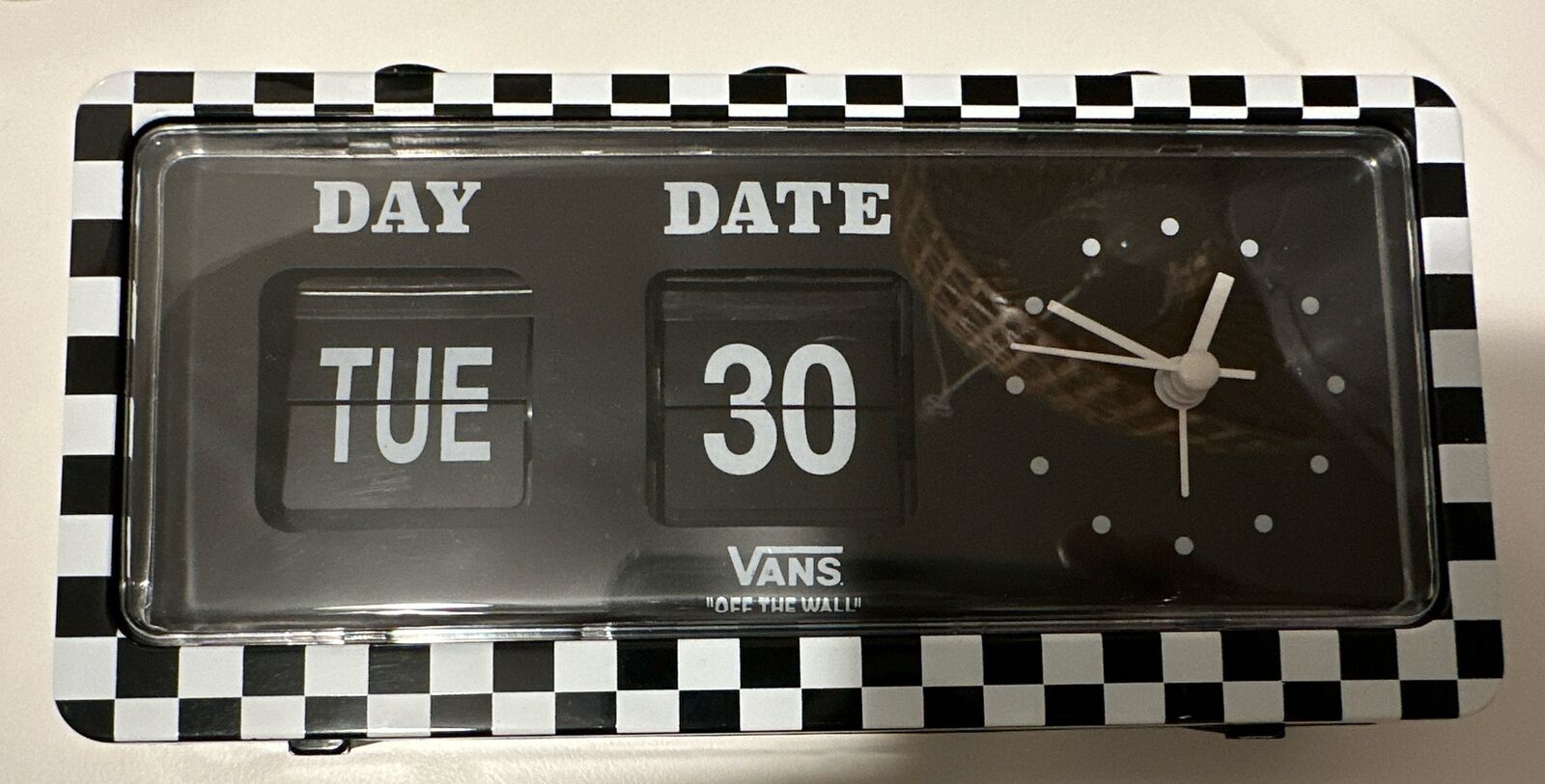 Vans Family Off The Wall Black and White Checkerboard Alarm Clock