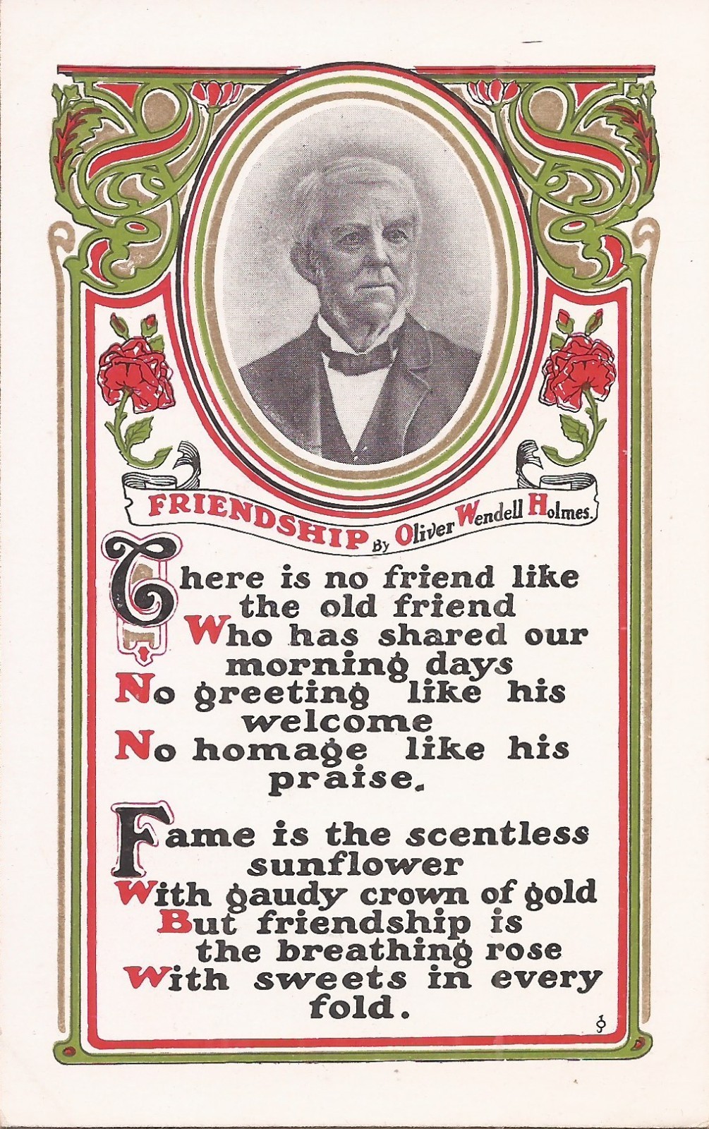 POEM - Oliver Wendell Holmes: \