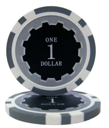100 Gray $1 Eclipse Poker Chips - Buy 2, Get 1 Free - Mix & Match