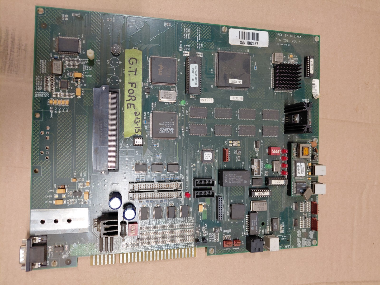 Incredible Technologies 2011 Green Board Rev 4 Parts Or Repair