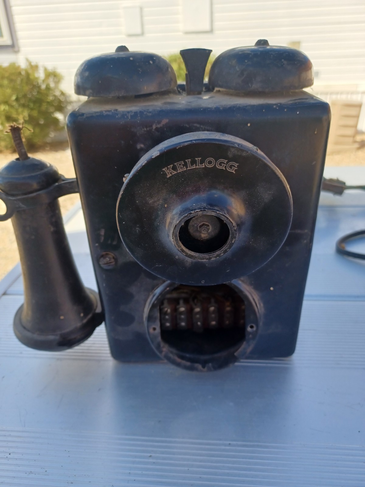 Antique Vintage Kellogg Chicago USA  Wall Phone Intercome Awesome 1908 (T17)