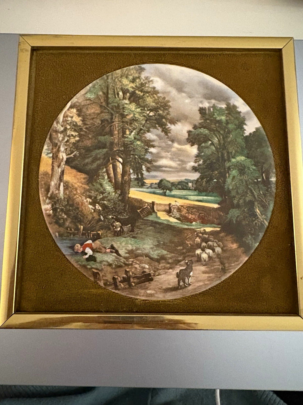 Harleigh China Co. England Collector Plate Hand Painted Landscape Vintage 1973