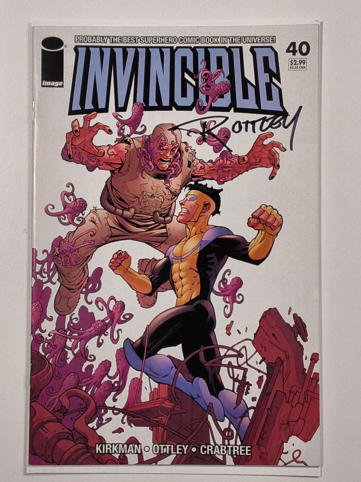 Invincible #40 (Image 2007) Signed Ryan Ottley w/COA