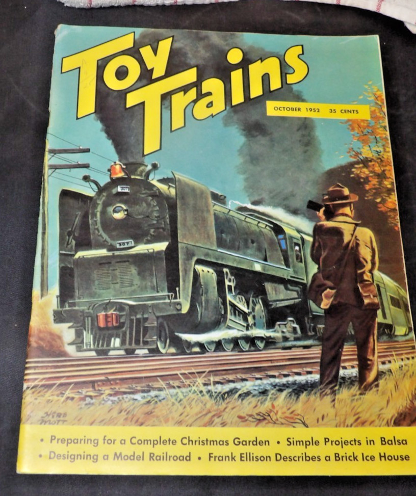 TOY TRAINS MAGAZINE---OCTOBER 1952-Cool Cover.