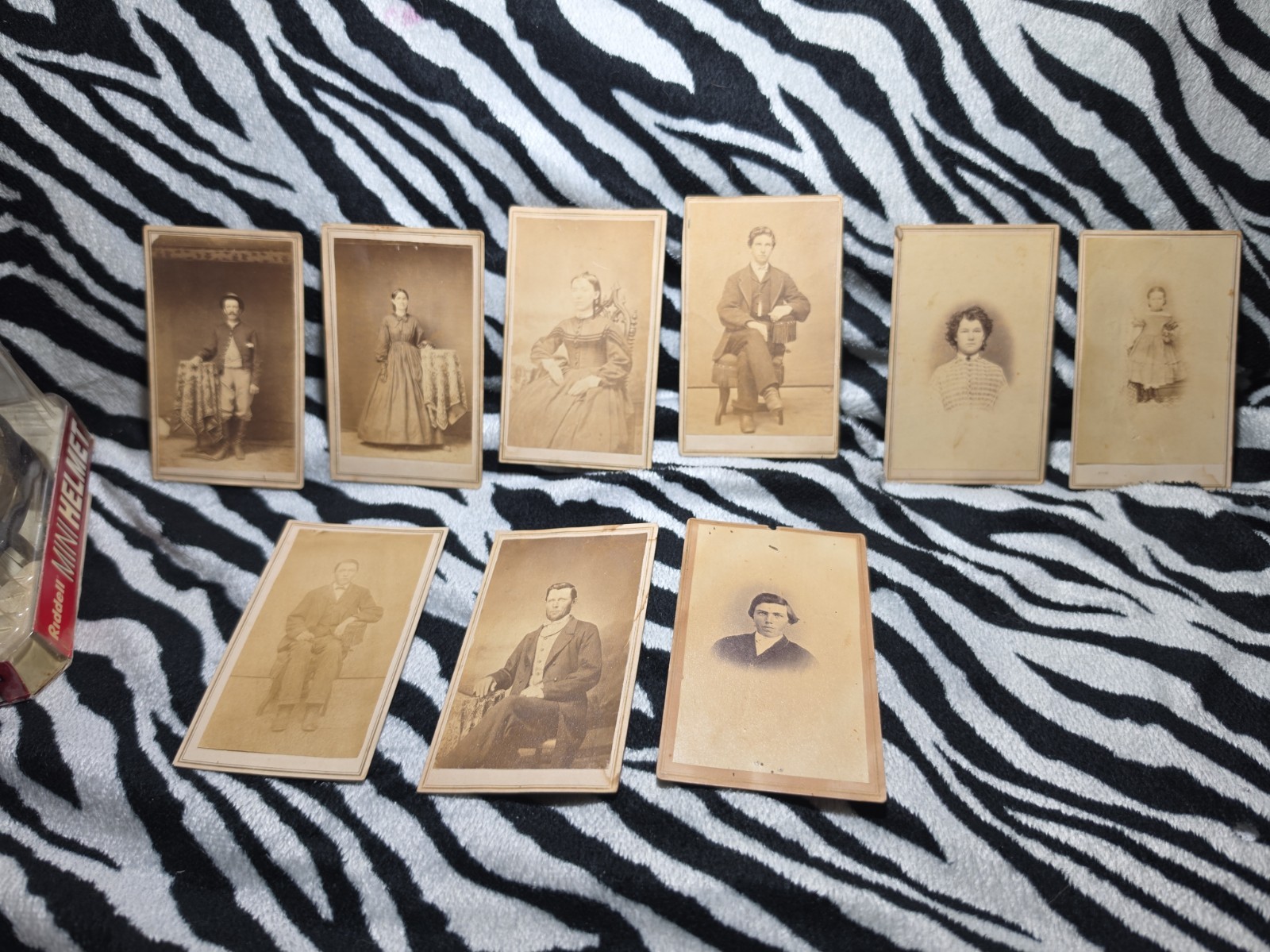 Exceptional 9-Piece Mid-19th Century Midwestern Family CDV Photo...