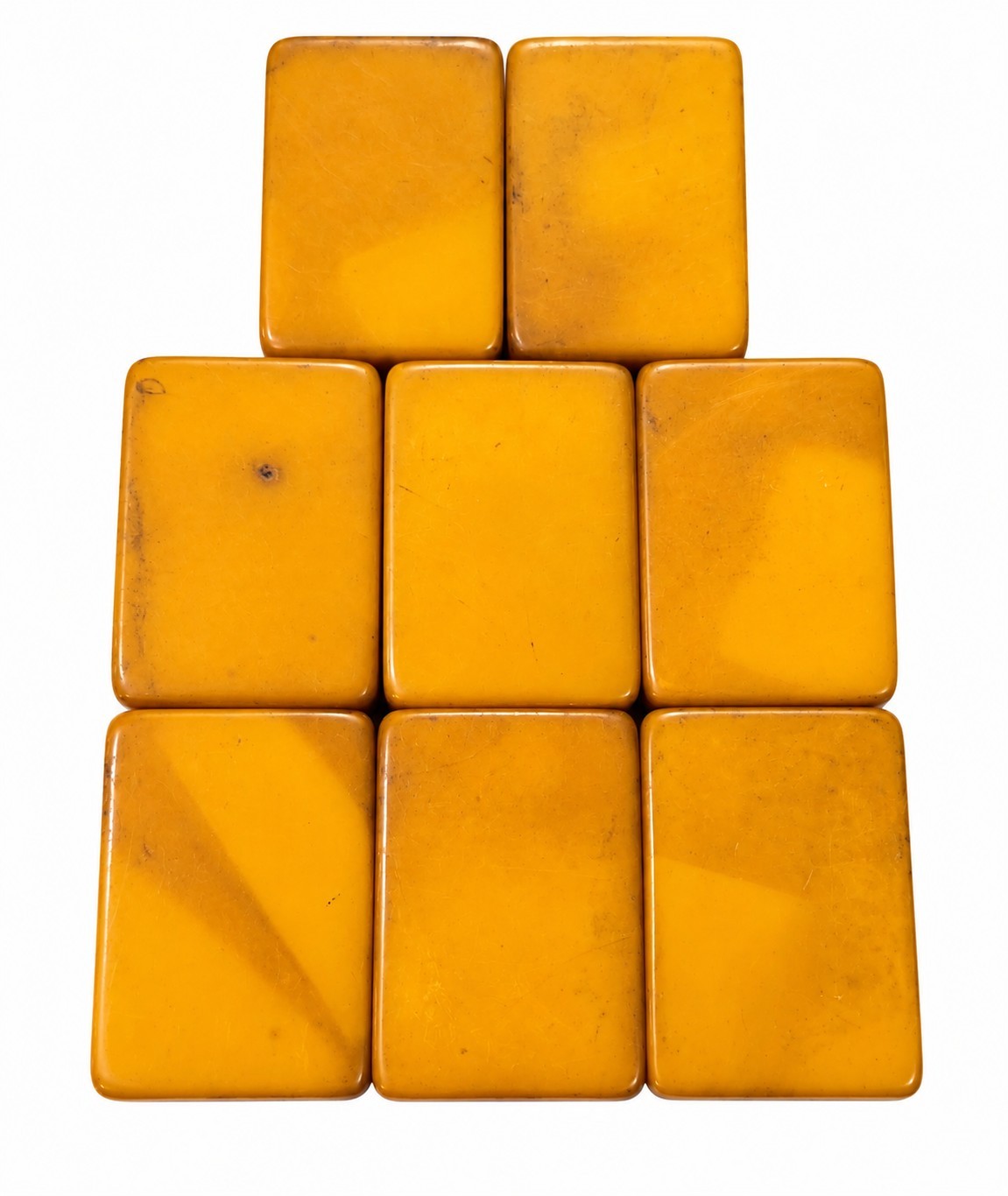 Vintage Authentic Butterscotch Bakelite Blank Tiles – Lot of 8 – Simichrome...