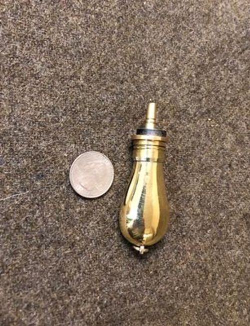 Miniature Brass Priming Flask for Flintlocks