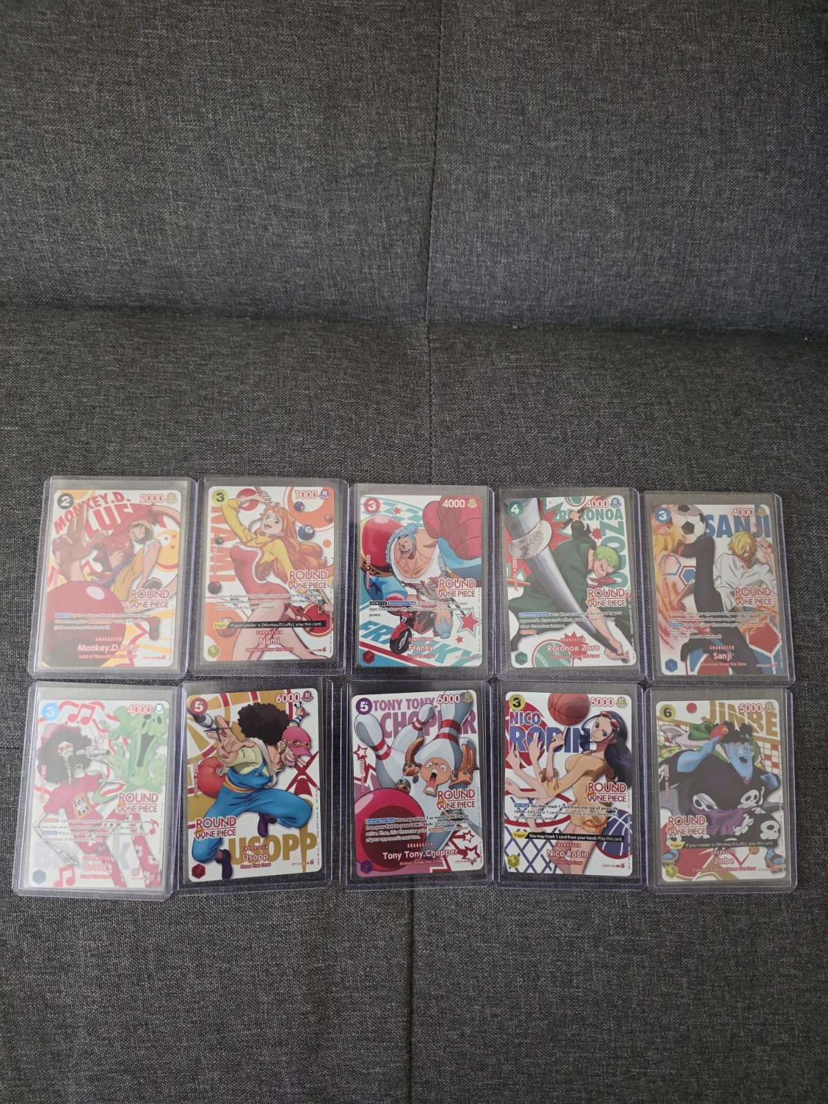 Round 1 x One Piece Promo Cards - Full Set of 10 NM English