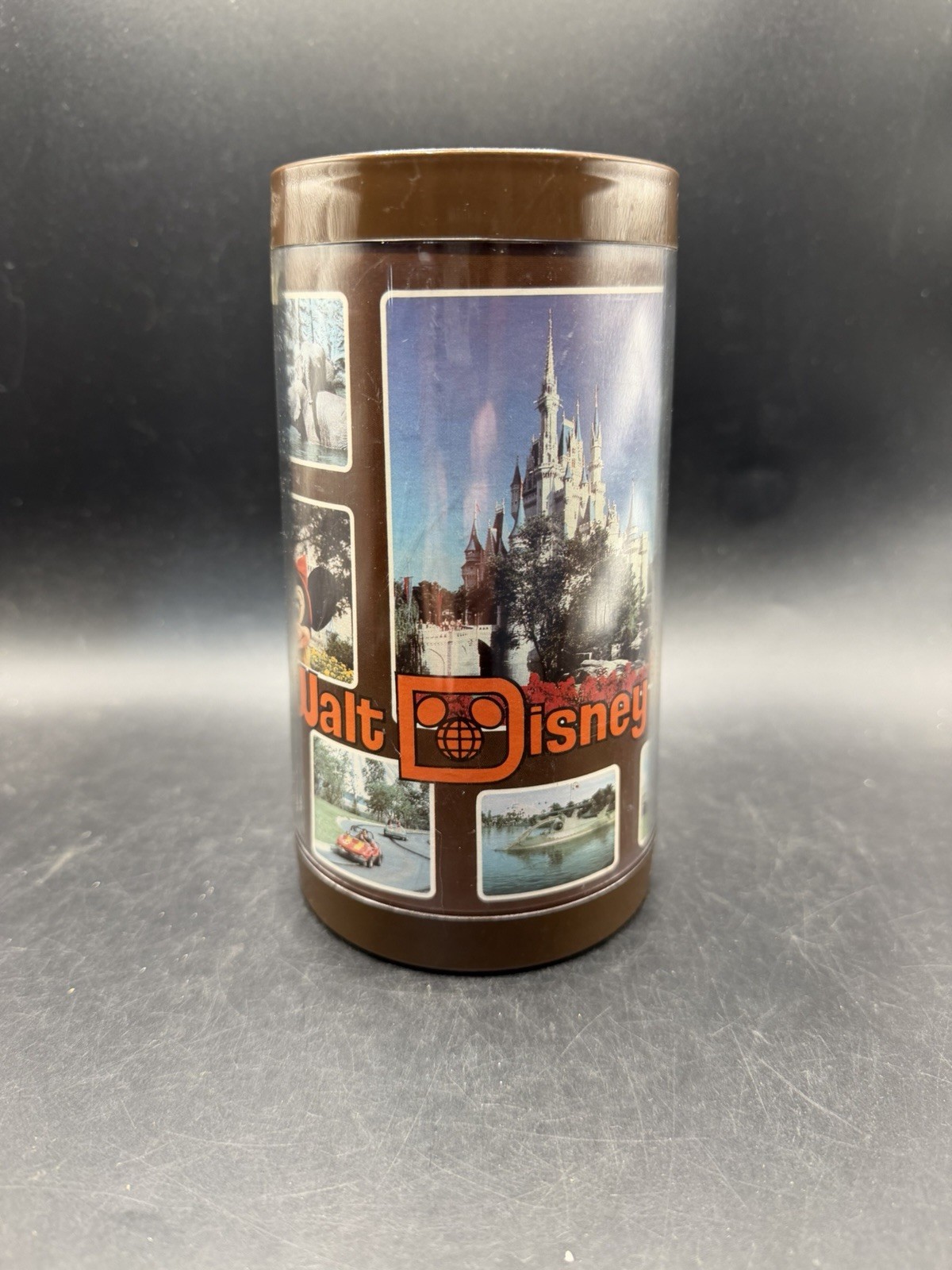 Vintage Walt Disney World Plastic Mug Stein Thermo-Serv Attractions Photo 1970s