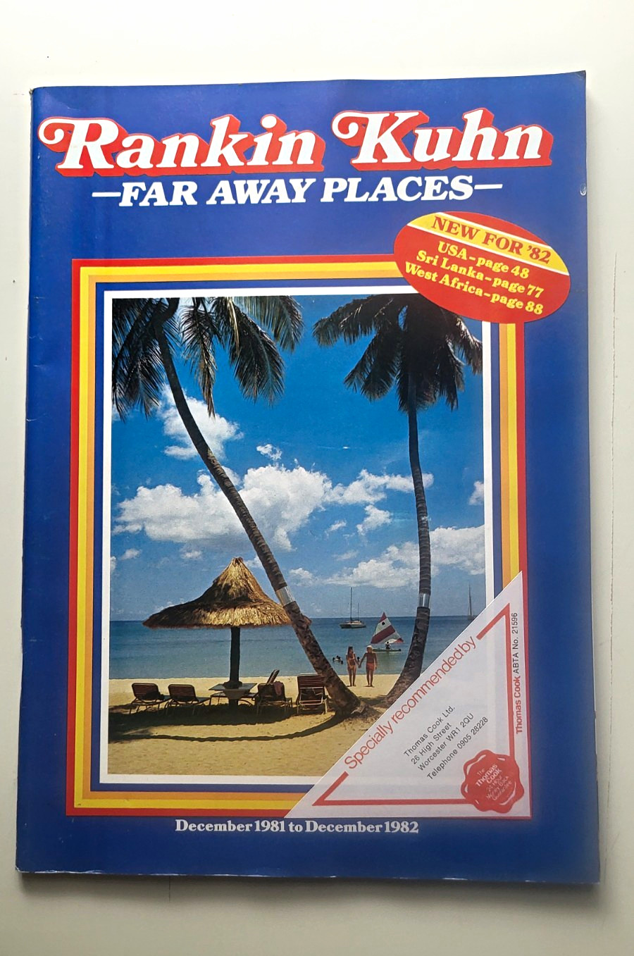 Vintage 1982 Rankin Kuhn Far Away Places Travel Brochure Thomas Cook Worcester