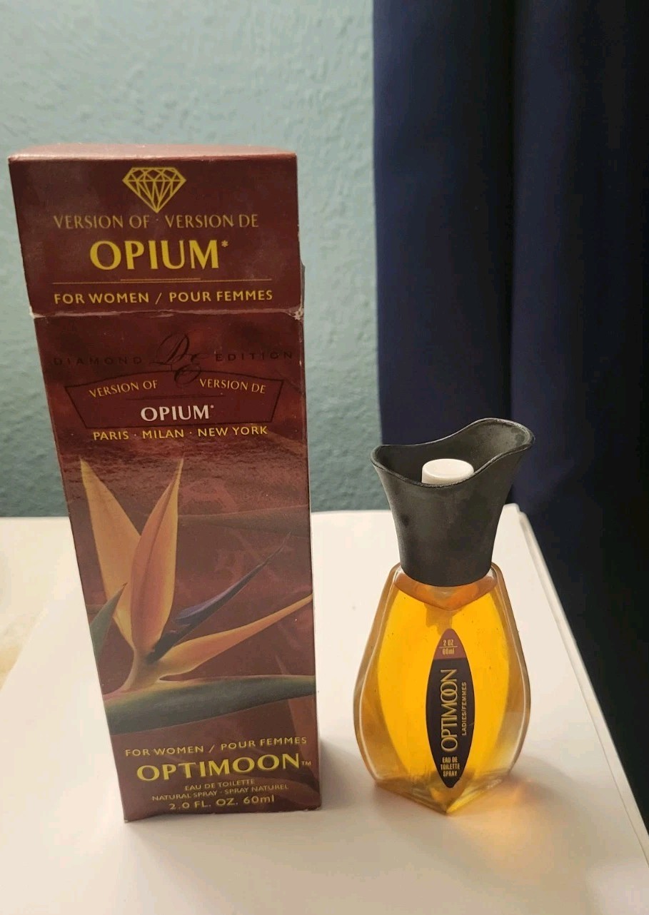 Vintage 80s Diamond Edition Optimoon Perfume Eau De Toilette 2 Oz Retired NEW