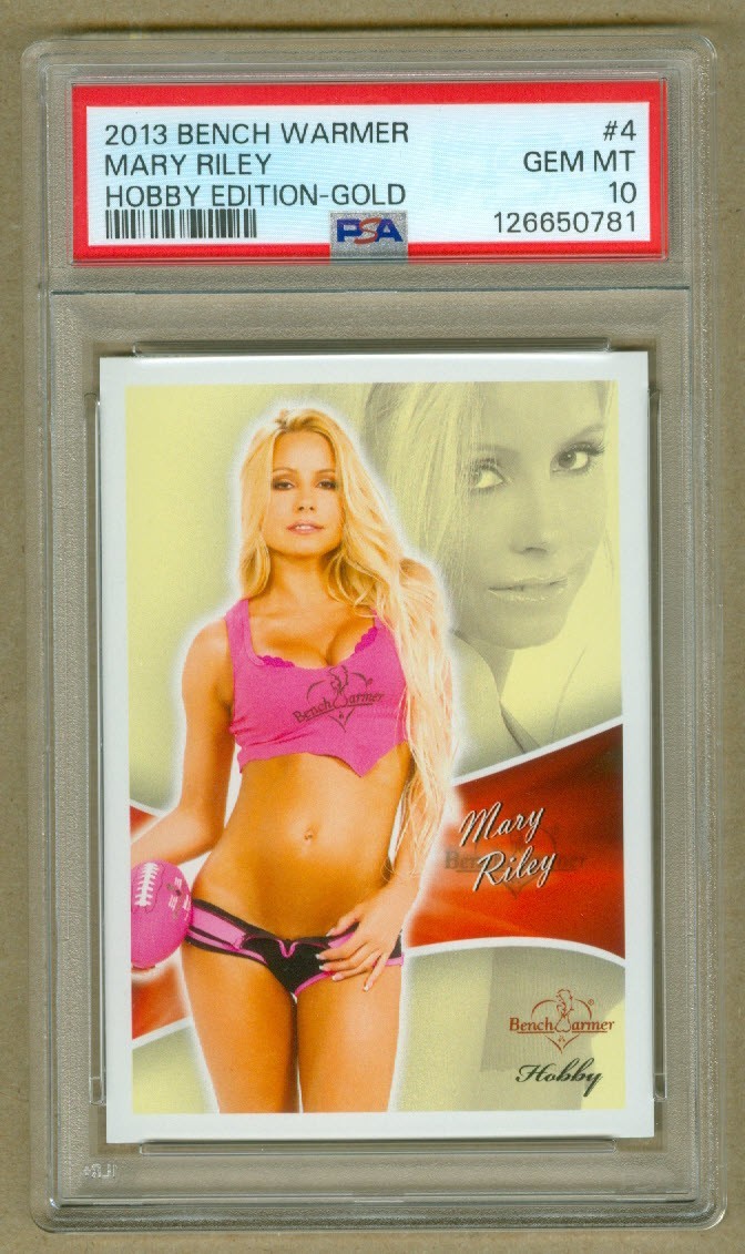 2013 Benchwarmer Bubble Gum Hobby Edition Gold #4 MARY RILEY PSA 10 POP 2