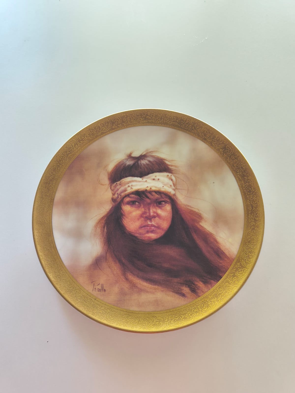 Gregory Perillo “Apache Girl” Sango Limited Edition Collector Plate 4176/5000
