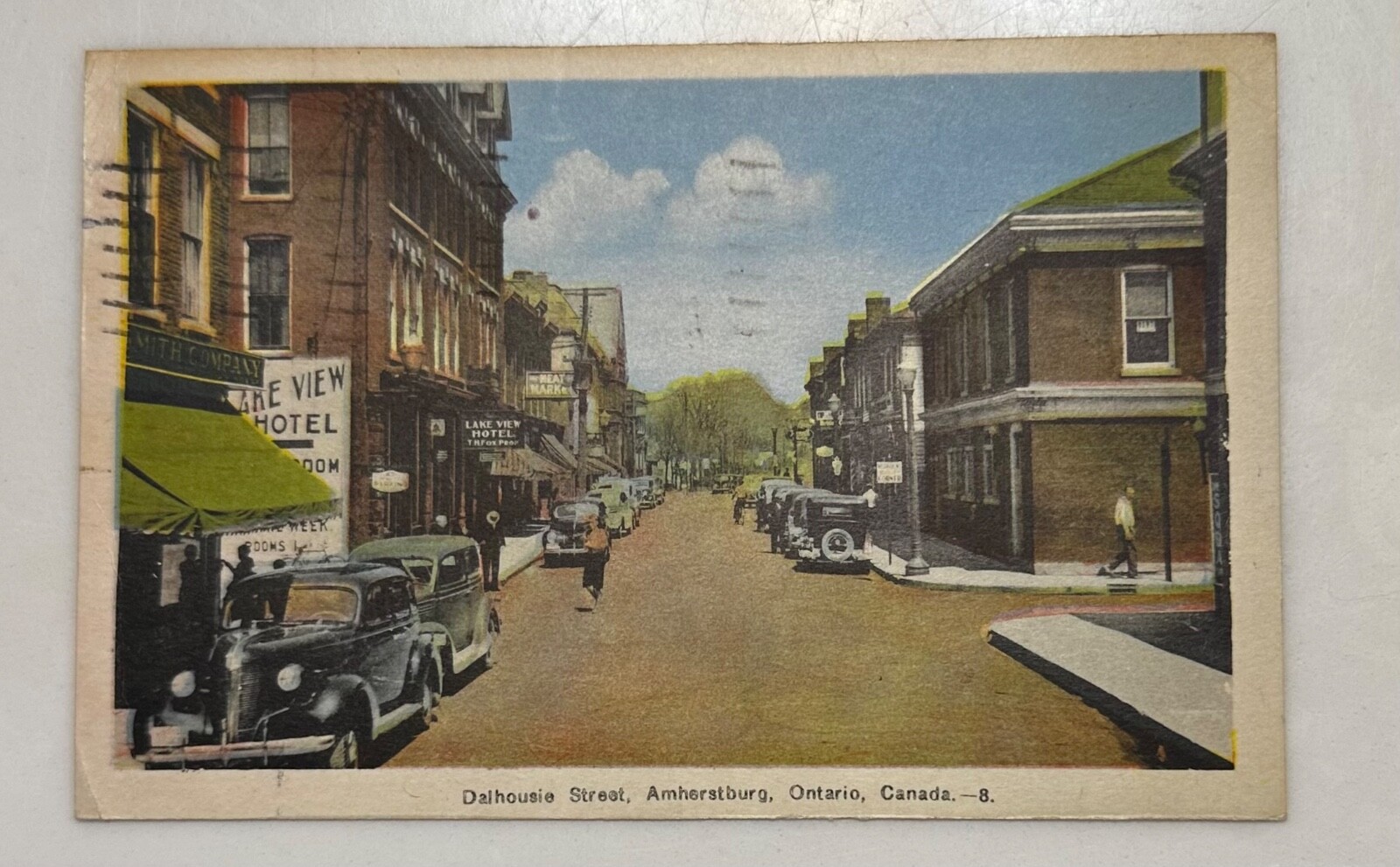 VINTAGE 1944 POSTCARD DALHOUSIE STREET AMHERSTBURG ONTARIO CANADA