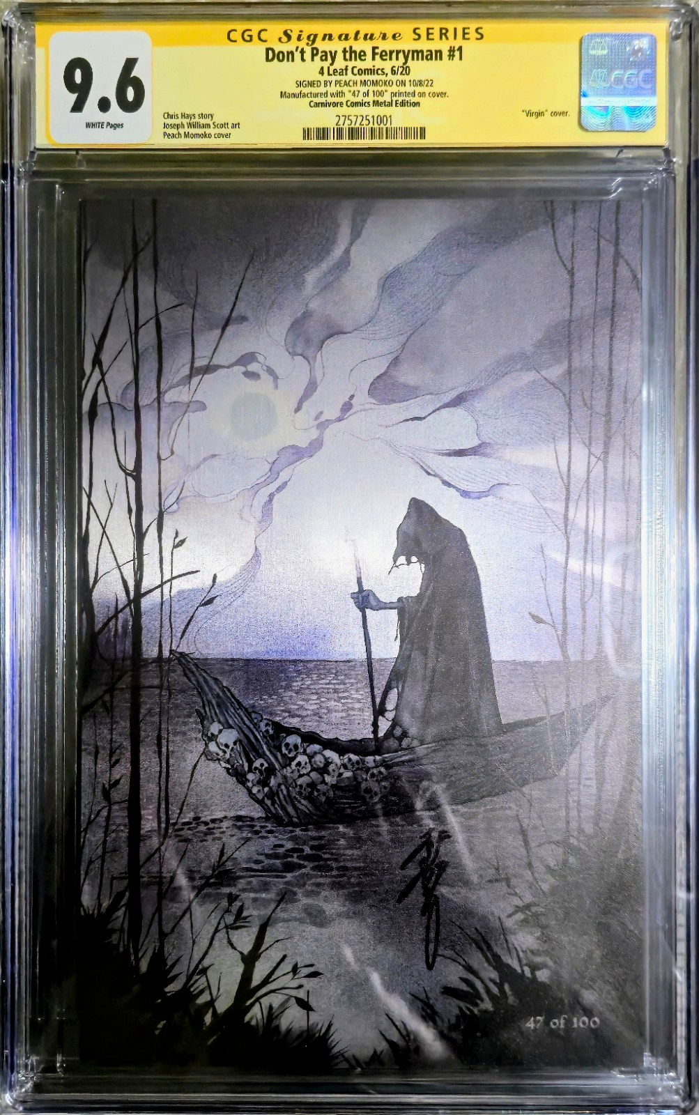 Don't Pay the Ferryman #1 CGC 9.6 SS Signed Peach Momoko Virgin Var 2022