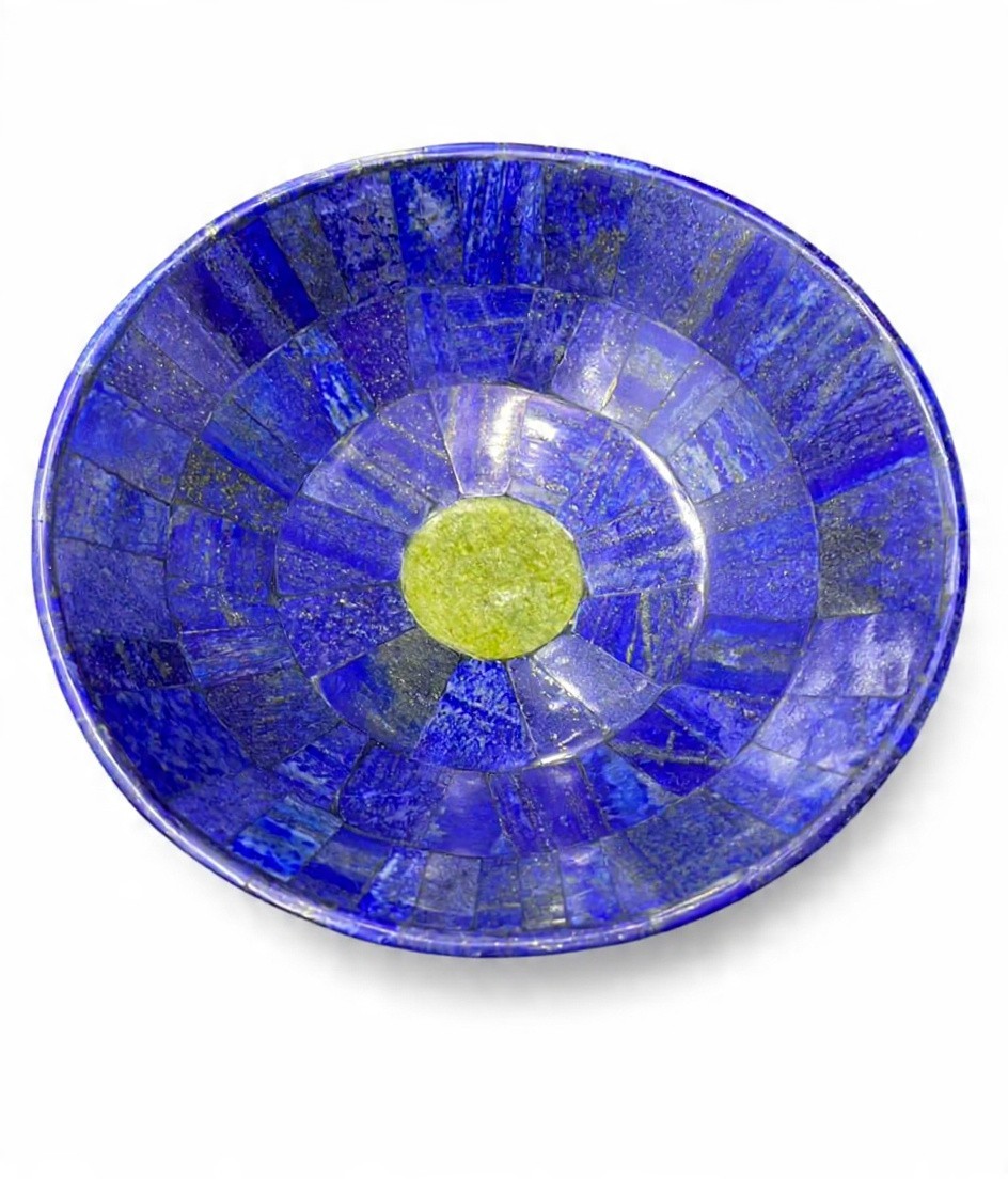 High Quality Lapis Lazuli & Serpentine 8 Inch Bowl Pair 1.9kg | Handmade Natural