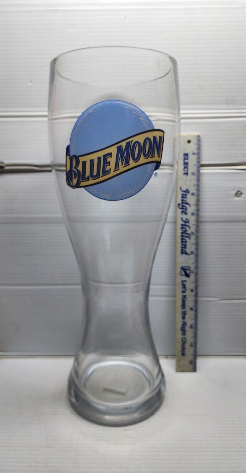Vintage Blue Moon Tall Beer Glass 15in Tall Boy Glass