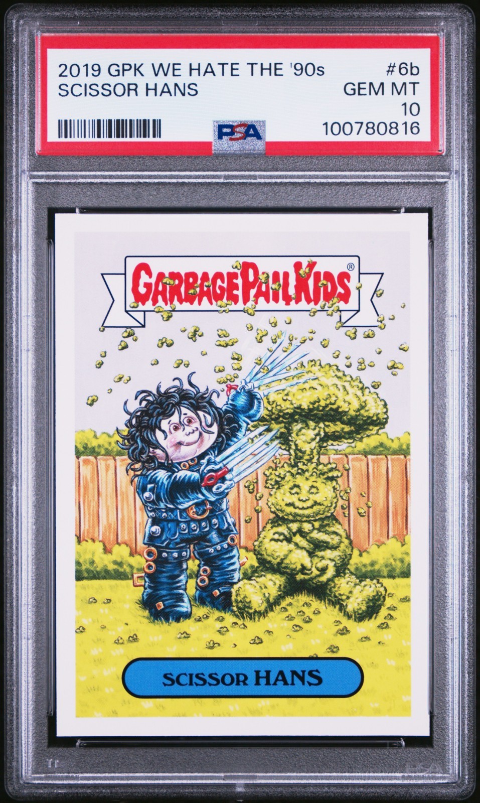 2019 Garbage Pail Kids We Hate 90s SCISSOR HANS 6b PSA 10 GEM MINT Edward Depp