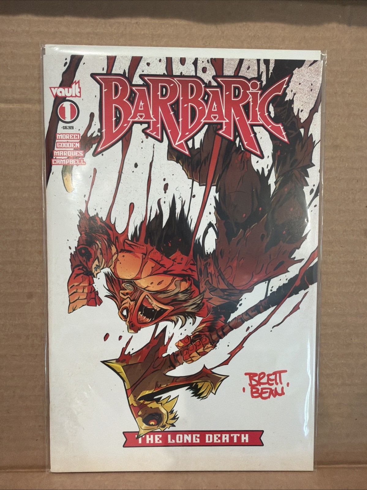 Barbaric The Long Death #1 (Of 3) Cover G Brett Bean Variant | Signed Brett Bean
