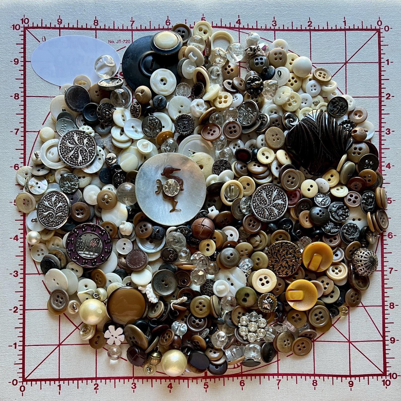 Large LOT of BUTTONS - mostly Antique or Vintage from estate collecton - Lot #7