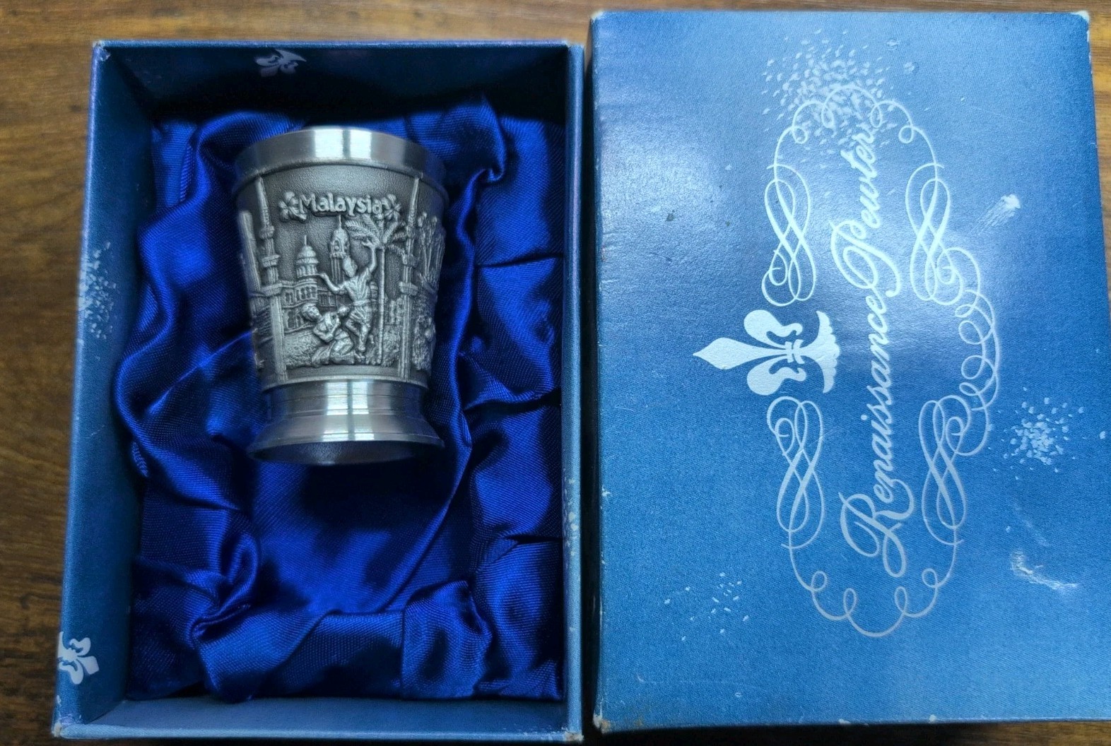 Vintage Collectible 97% Pewter Shot Glass Tumbler From Malaysia New In Box Vintage Collectible 97% Pewter Shot Glass Tumbler From Malaysia New In Box