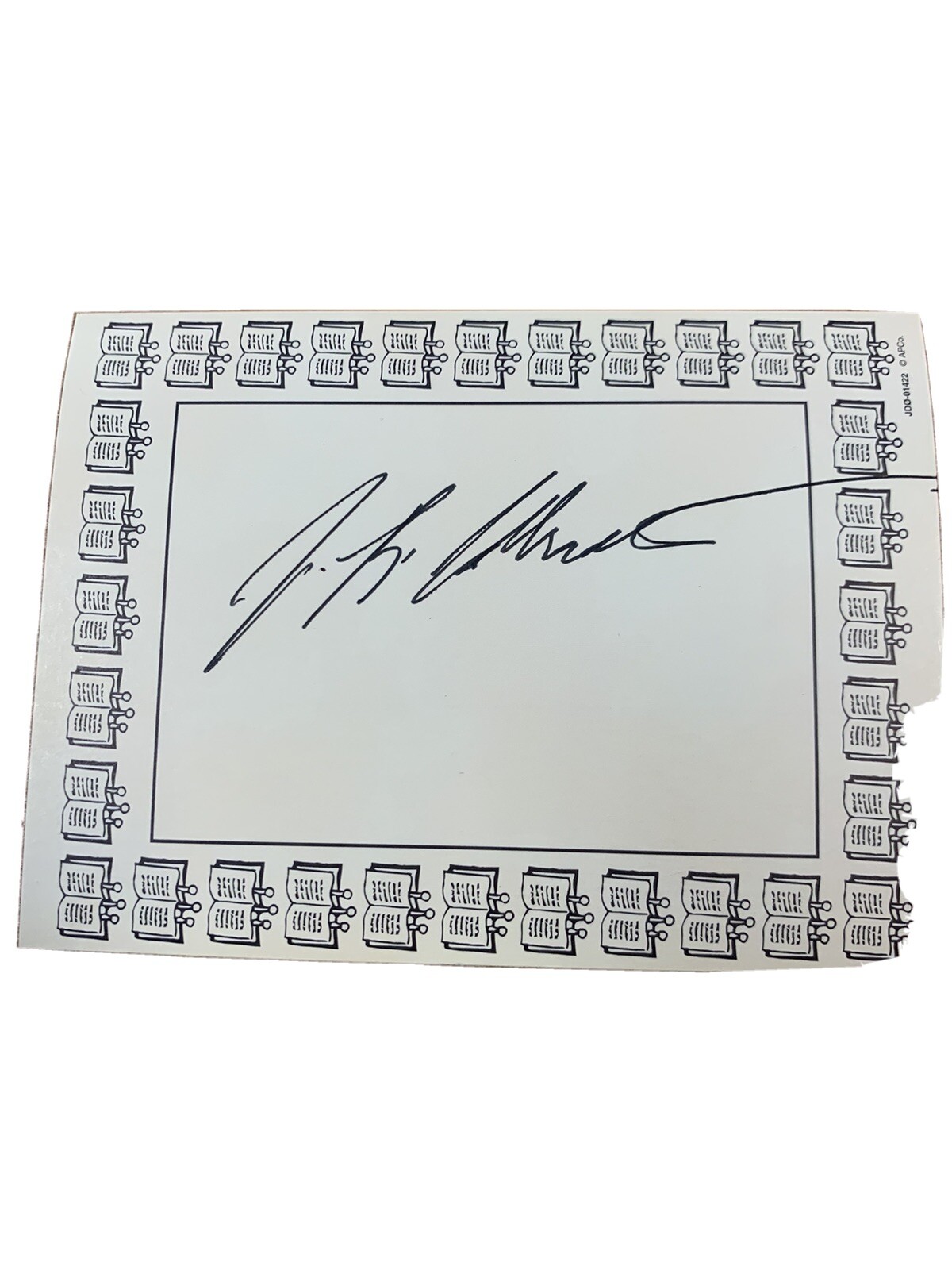 John Kenneth Galbraith Author Signed Bookplate Autographed New 