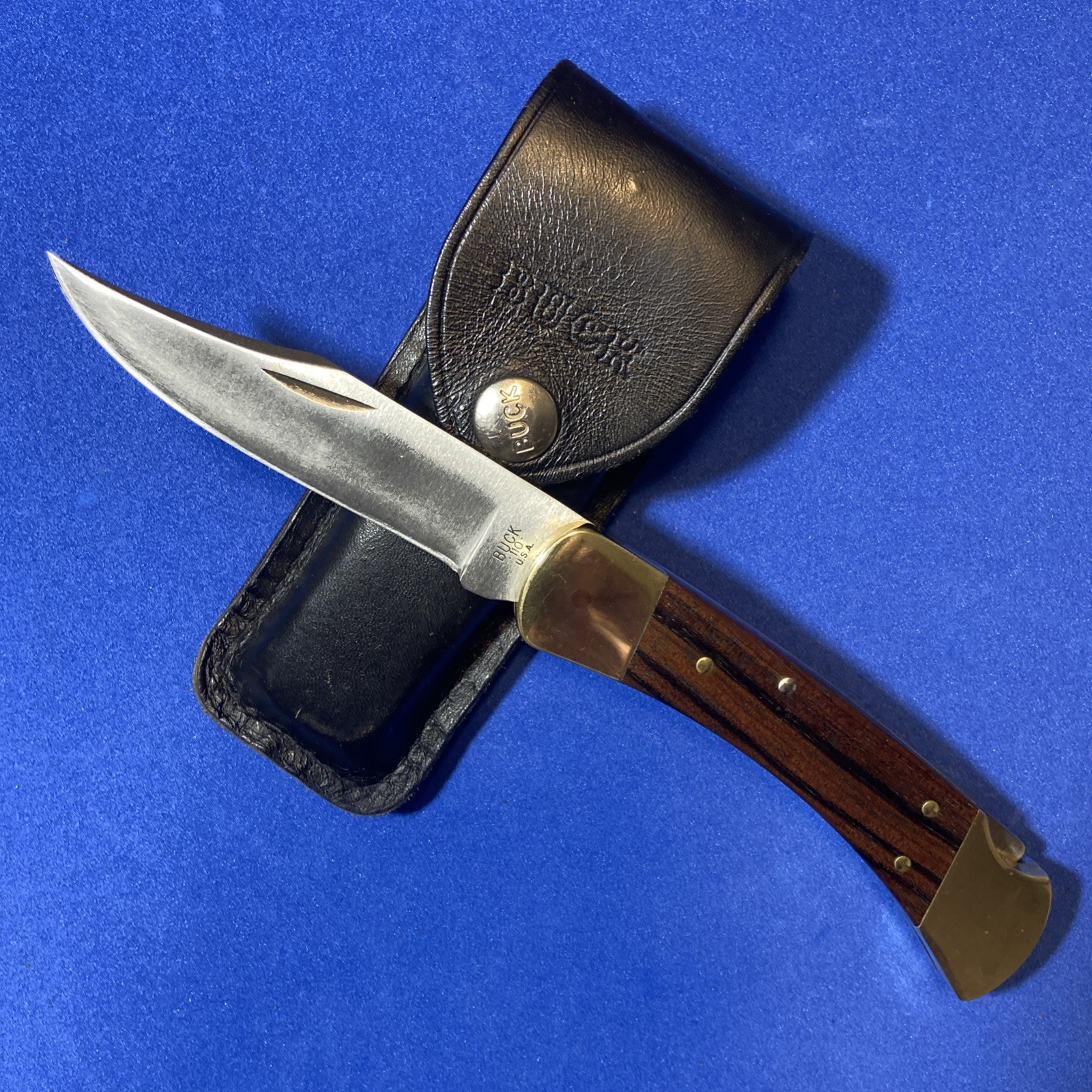 Vintage Buck 110 2 Dot 1974-1980 440c Steel Excellent Condition With Sheath 