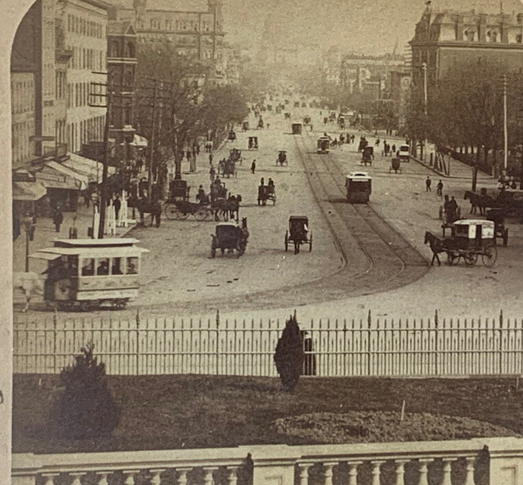 Pennsylvania Avenue from the Treasury ~ Washington DC ~ Busy Street Scene
