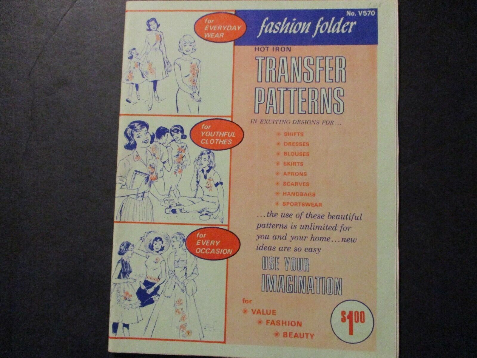 Fashion Folder Hot Iron Transfer Patterns No. V570