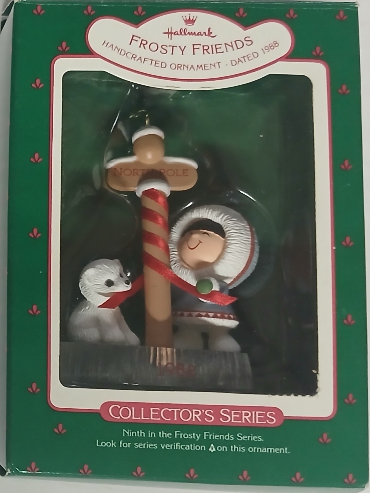 Vintage 1988 HALLMARK CHRISTMAS  FROSTY FRIENDS NORTH POLE ORNAMENT QX4031