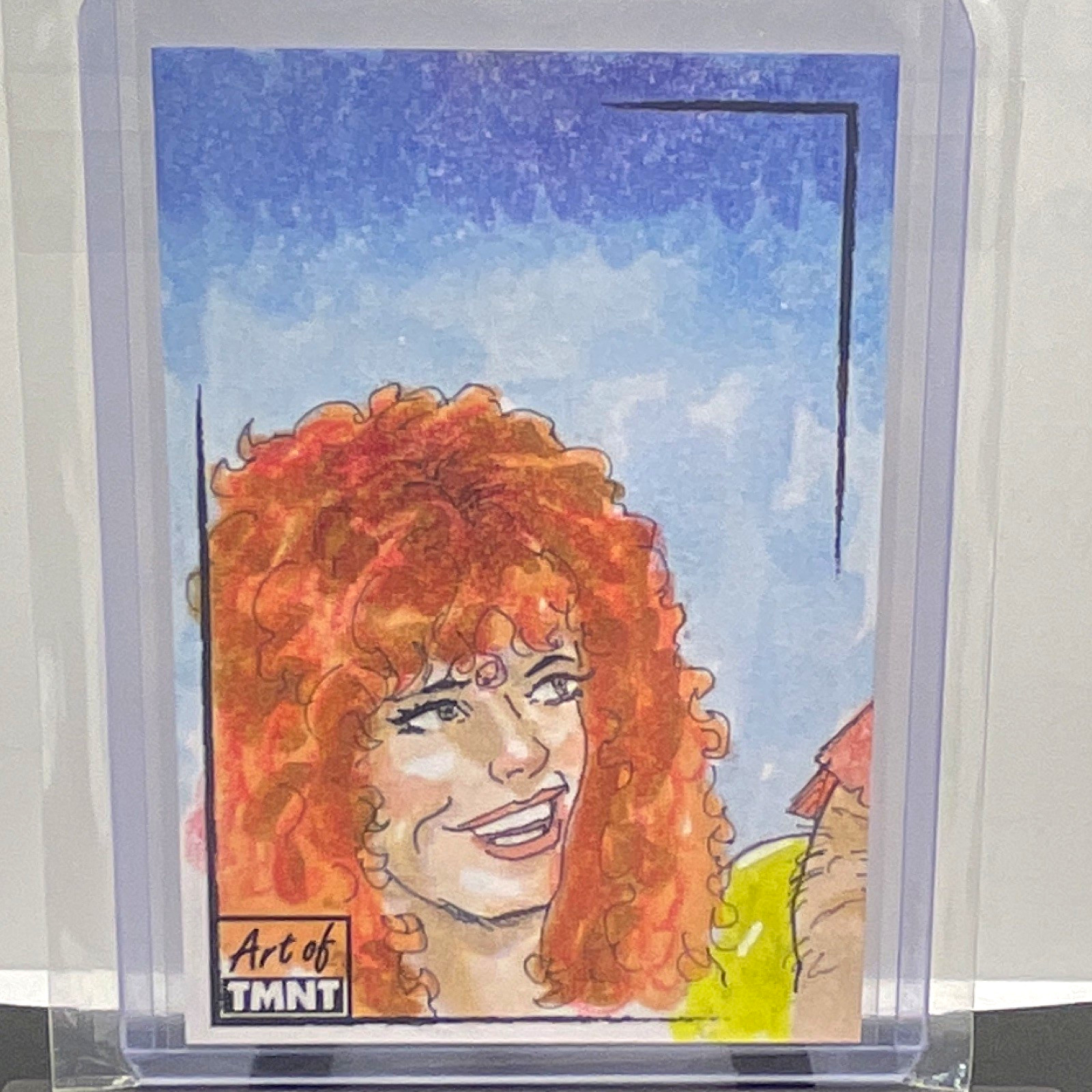 Topps 2018 Art of TMNT April O\'Neil Sketch Card Hard Signed Mark Stroud Sharp
