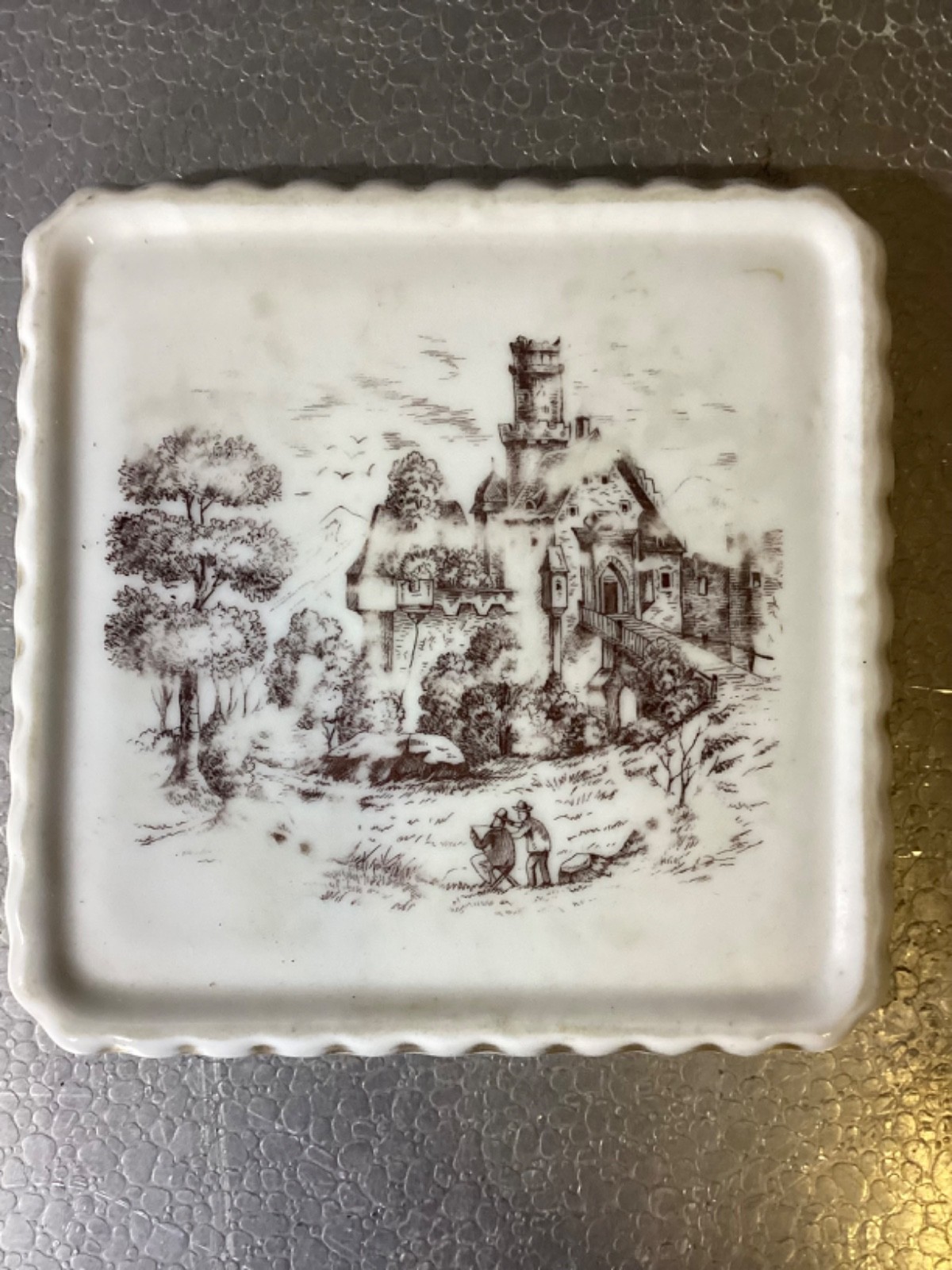 Vintage W.H. Grindley & Co England 1800s 5.25” Trivet Dish