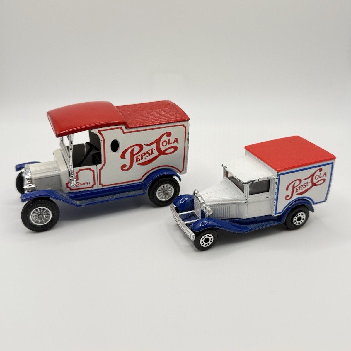 Vintage Pepsi Cola Diecast Delivery Trucks Lot of 2 Matchbox Ford Model T Vintage Pepsi Cola Diecast Delivery Trucks Lot of 2 Matchbox Ford Model T