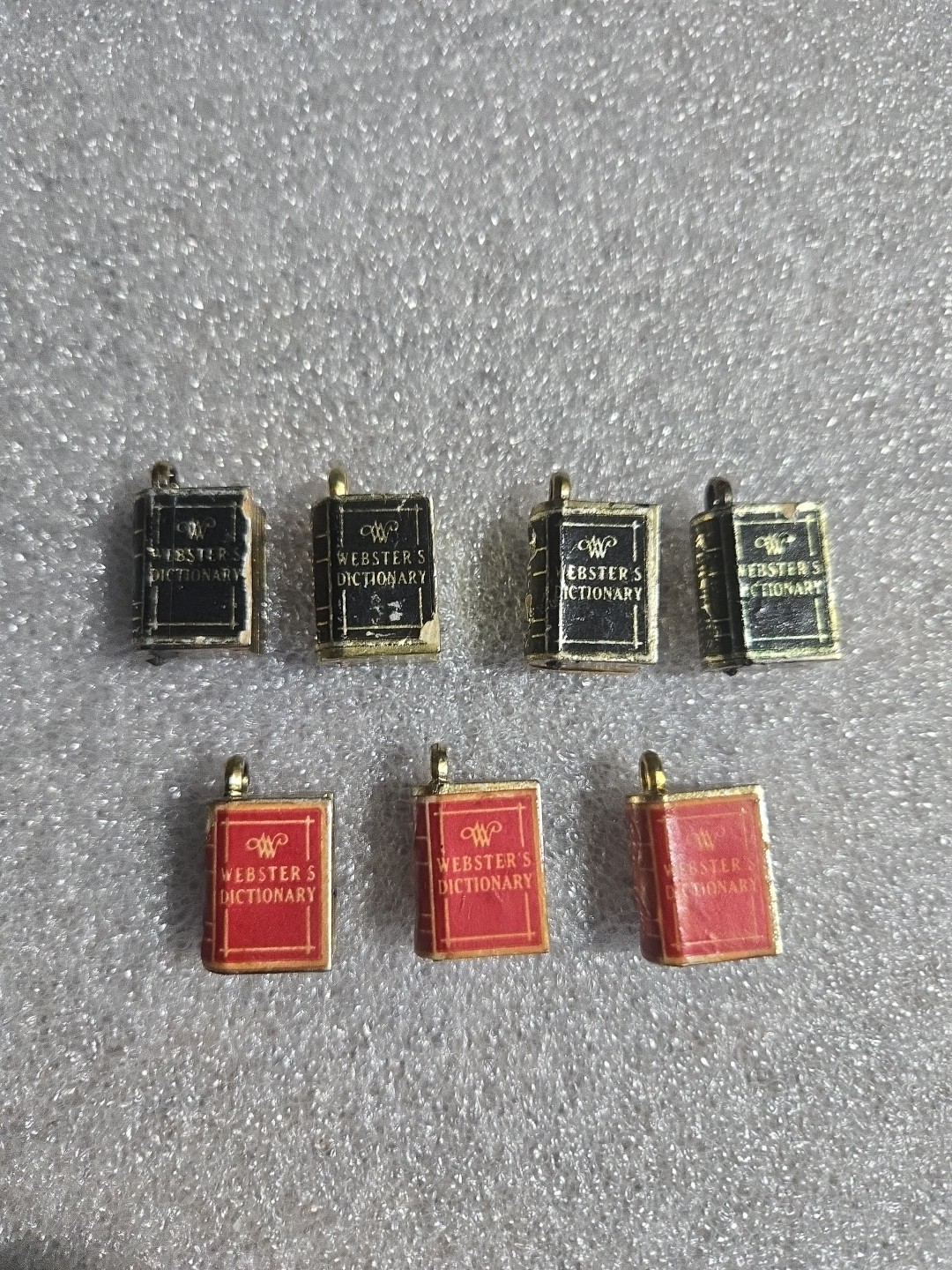 Vintage Webster's Dictionary Toy Book Cracker Jack Charm Lot of 7